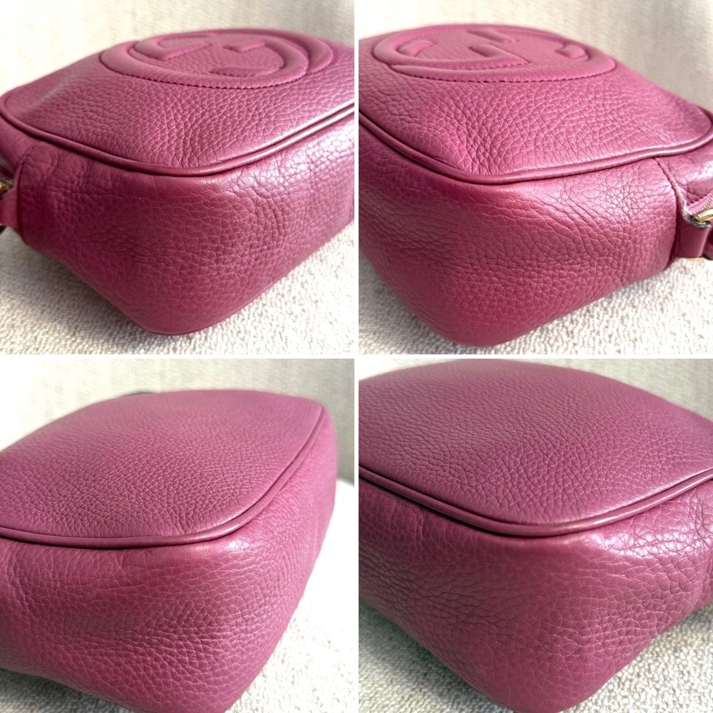 Authentic Gucci Soho Small Leather crossbody Disco bag dusty pink purple - Picture 15 of 16